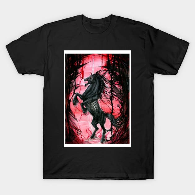 Dark Unicorn T-Shirt by drakhenliche